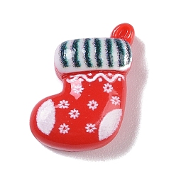 Christmas Socking Непрозрачные кабошоны из смолы на рождественскую тематику, рождественские носки, 14.5x12x6 мм