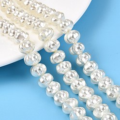 Бежевый Прозрачные брызги окрашенные стеклянные бусы пряди, фонарь, бежевые, 11.5x9 мм, отверстие : 1 мм, около 47~48 шт / нитка, 16.14~16.54 дюйм (41~42 см)