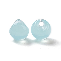 Светло-голубой Имитация желе акриловые подвески, слеза, светло-голубой, 13.5x13x13.5 мм, отверстие : 3 мм, Около 365 шт / 500 г