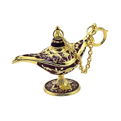 Фиолетовый Эмалированный чайник из сплава, украшение для дома, для украшения рабочего стола домашнего офиса, без свинца и без кадмия, фиолетовые, 26x70x44 мм