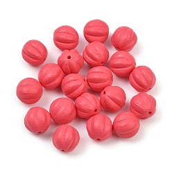 Темно-Розовый Чешские прессованные стеклянные бусины, тыква, темно-розовыми, 8.5 мм, отверстие : 1 мм, около 333 шт / упаковка