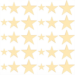 Золотистый 4Наклейки в виде акриловых звезд для сумок, Украшение дневника для фотоальбома своими руками, золотые, 28.5~31x31~51x0.8~1 мм