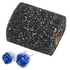 Черный Деко сетчатые ленты, тюль ткань, Тюль-рулонная ткань для юбки, чёрные, 15 см, о 20 ярдов / крен