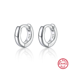 Ring Серьги-кольца из платины с родиевым покрытием, устойчивые к потускнению 925 из стерлингового серебра, кольцо, 15 мм