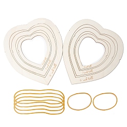 Сердце Инструмент для обрезки деревянной кисточки, инструмент для макраме с перьями, макраме триммер, руководство по вырезанию макраме, с резинкой, сердце, упаковка: 23x20x0.6 см