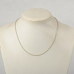 Silver Iron Necklace Making, Iron Ball Bead Chains with Iron Bead Tips and Brass Spring Ring Clasps, Silver Color Plated, 18 inch