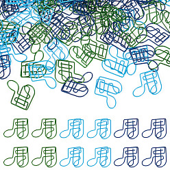 (52) Непрозрачная лаванда 90шт. 3 цвета пластиковая скрепка для бумаги, музыкальная нота, разноцветные, 27.5x32.5x2.5 мм, 30 шт / цвет