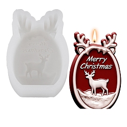 Белый Силиконовые формы для свечей своими руками, для изготовления свечей, олень, белые, 105x74x26.5 мм