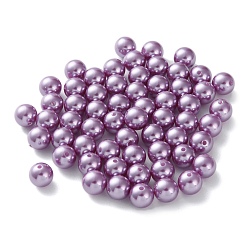 Желтая Старая Ткань  Пластиковые жемчужные бисера, круглые, старое кружево, 8x7.5 мм, отверстие : 1.2 мм