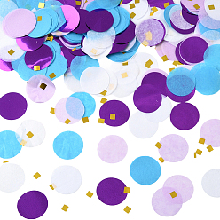 (52) Непрозрачная лаванда 50 г бумажное конфетти на столе, для праздничных украшений, круглые, разноцветные, 26x0.02 мм