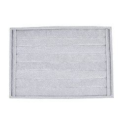 Гейнсборо Дисплеев бархат кольцо, с дерева и губки, кубоид, светло-серые, 350x240x30 мм