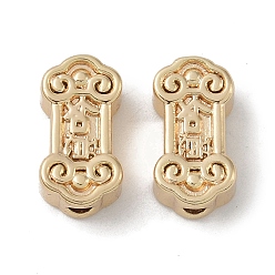 Echt 18 k vergoldet Messing Perlen, Cadmiumfrei und Nickel frei und Bleifrei, Jade Ruyi, echt 18 k vergoldet, 13x6.5x5 mm, Bohrung: 1.6 mm