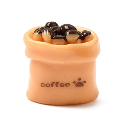 Food Декоративное украшение из смолы на кофейную тематику., аксессуары для кукольного домика с микро-ландшафтом, притворяясь опорными украшениями, песчаный коричневый, питание, 13x17~17.5x19 мм