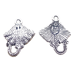 Античное Серебро Подвески из сплава в тибетском стиле , рыба, античное серебро, 15x20 мм, 200 шт / пакет