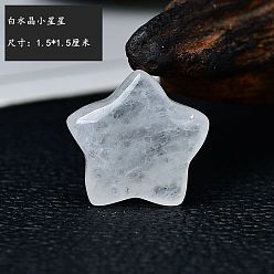 Хрусталь Украшения из натурального кварцевого кристалла в виде звезд, для украшения рабочего стола домашнего офиса, 15x15 мм