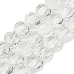 Хрусталь Природных кристаллов кварца бисер нитей, сердце из горного хрусталя, 9.5~10x10~10.5x5~6 мм, отверстие : 1 мм, около 42 шт / нитка, 15.28'' (38.8 см)