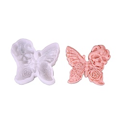 Белый Бабочка скелет пластина змея цветок свеча силиконовые формы, Силиконовые формы для свечей на Хэллоуин своими руками, пищевой силикон, изготовление украшений, для изготовления свечей, белые, 102x95x29 мм