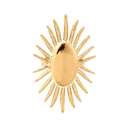 Золотой 304 открытые кольца манжеты из нержавеющей стали, солнце, золотые, размер США 8 1/4 (18.3 мм)