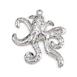 Осьминог 304 подвески из нержавеющей стали, Тема океана, осьминог, 34x32.5x4 мм, отверстие : 2 мм