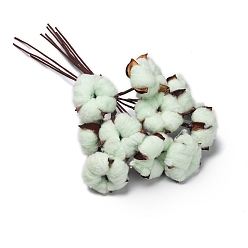 Аквамарин Букет из искусственного хлопка, для свадебного рождественского украшения, домашний декор своими руками, аквамарин, 300 мм, 10 шт / комплект