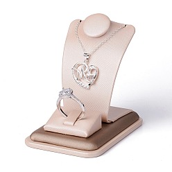 Античный Белый Деревянные гвоздики с ожерельями из искусственной кожи, с губкой и бумажной карточкой, старинный белый, 6.3x9.1x8.9 см