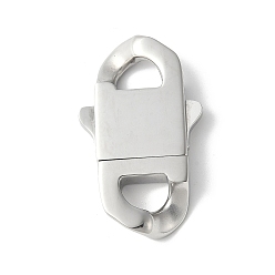 Нержавеющая Сталь Цвет 316 хирургические байонетные застежки из нержавеющей стали, овальные, цвет нержавеющей стали, 32x19x5 мм, отверстие : 5x7 мм