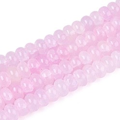 Лавандовый румянец Стеклянные бусины, имитация аметист, рондель, окрашенные, лавандовый румянец, 8~8.5x4.5~5 мм, отверстие : 1~1.2 мм, около 155~159 шт / нитка, 30.12~31.30 дюйм (76.5~79.5 см)