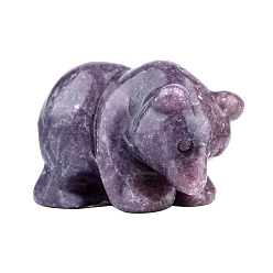 Lepidolite Natural Lepidolite Display Decorations, Home Decorations, Elephant, 30x21x40mm