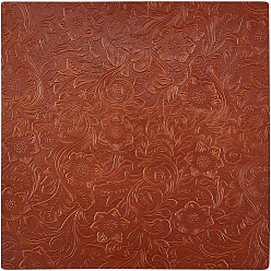 Sienna Leather Fabric, for Shoes Bag Sewing Patchwork DIY Craft Appliques, Sienna, 25x25x0.16~0.18cm