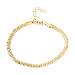 Золотой Унисекс 304 браслеты-цепочки из нержавеющей стали в елочку, с карабин-лобстерами , золотые, 7-5/8 дюйм (19.5 см)