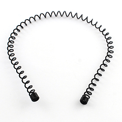 Negro Accesorios para el cabello hallazgos banda de hierro ondulado pelo, negro, 110 mm