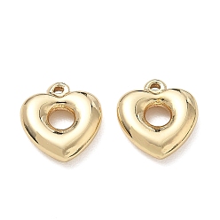 Golden 304 Stainless Steel Charms, Heart Charms, Long-Lasting Plated, Golden, 13.5x12.5x3mm, Hole: 1mm