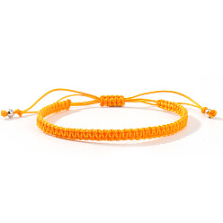 Оранжевый Регулируемые браслеты из плетеного нейлонового шнура для женщин и мужчин, оранжевые, 11.02 дюйм (28 см)