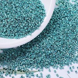 (DB0427) Гальваническая Темная Аква Бусины miyuki delica, цилиндр, японский бисер, 11/0, (дБ 0427) оцинкованная темная вода, 1.3x1.6 мм, Отверстие: 0.8 мм, о 2000 шт / бутылка, 10 г / бутылка