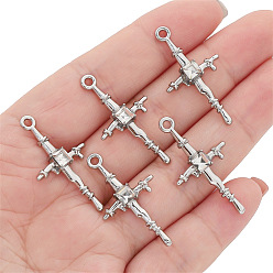 Cross Платинового сплава смолы подвески, для ювелирных украшений своими руками, крестик, 33x17 мм