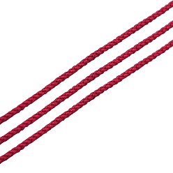Малиновый Экологически чистые окрашенные круглые нейлоновые хлопковые шнуры с нитками, малиновый, 1 мм, 20 ярдов / рулон