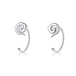 Cloud 999 изящные серебряные серьги-гвоздики, серебряные, облако, 10 мм