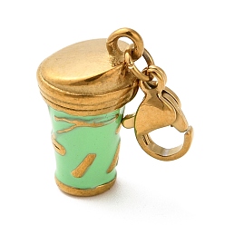 Bottle 304 подвесные украшения из эмали из нержавеющей стали, золотые, бутылка, 30.5 мм