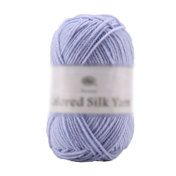 Лиловый Полиэфирная пряжа для свитера и шапки, для вязания крючком принадлежности, сирень, 2 мм, около 94.05 ярдов (86 м) / моток