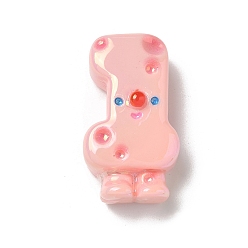 Number Гальваническая тема номера смоляные бусины, один, 31.5x18x11 мм, отверстие : 1.9 мм