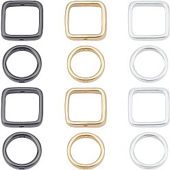 (52) Непрозрачная лаванда 12шт 6 стиль латунные бусины рамки, долговечный, без свинца, без кадмии и без никеля, разнообразные, матовый стиль, разноцветные, 2 шт / стиль