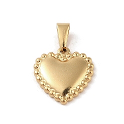 Золотой Вакуумное покрытие pvd 304 подвески из нержавеющей стали, шарма сердца, золотые, 16.5x18.5x3.5 мм, отверстие : 6x3 мм