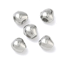 Нержавеющая Сталь Цвет 304 из нержавеющей стали бусы, самородки, цвет нержавеющей стали, 5x5x4 мм, отверстие : 1.6 мм