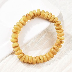 Янтарный Браслеты из натурального янтаря с эластичными бусинами для мужчин и женщин, самородки, внутренний диаметр: 2-1/8 дюйм (5.25 см)