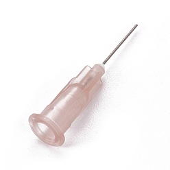 Misty Rose Plastic Fluid Precision Blunt Needle Dispense Tips, Misty Rose, 7.5x6.5x30mm, Inner Diameter: 4mm, Pin: 0.46mm