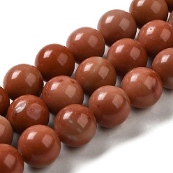 Другие Джасперы Естественной яшмы бисер нитей, круглые, 10~10.5 мм, отверстие : 1.5 мм, около 38 шт / нитка, 15.35'' (39 см)