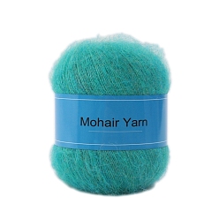 Светлый Морско-зеленый Пряжа для вязания, пряжа мохер, для пледов подушки поделки из пряжи крючком, светло-зеленый, 1 мм, около 50г/моток