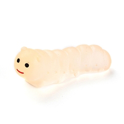 Оранжевый Светящийся орнамент в виде червяка из смолы, светится в темноте, микроландшафтное украшение сада, оранжевые, 8x23x7 мм