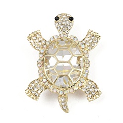 Turtle Брошь из сплава со стразами серии Ocean, изысканная булавка на лацкан для женщин, кристалл, черепаха, 55x39 мм