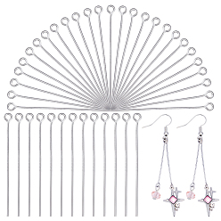 Нержавеющая Сталь Цвет 1000 шт. 304 штифты с проушинами из нержавеющей стали, цвет нержавеющей стали, 40 мм, отверстие : 2 мм, штифты : 0.7 мм